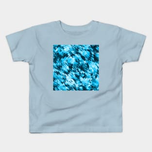 Blue Ripples in Water Texture Pattern Kids T-Shirt